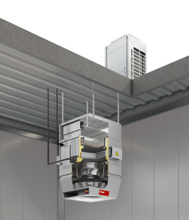 TopVent® TP - покривни апарати на рециркулация за отопление и охлаждане на халета