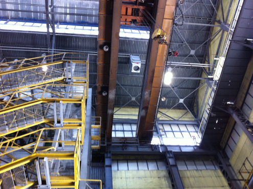 Производствена база Асарел Медет с отопление и вентилация с рекуперация чрез покривни апарати RoofVent TopVent от Hoval